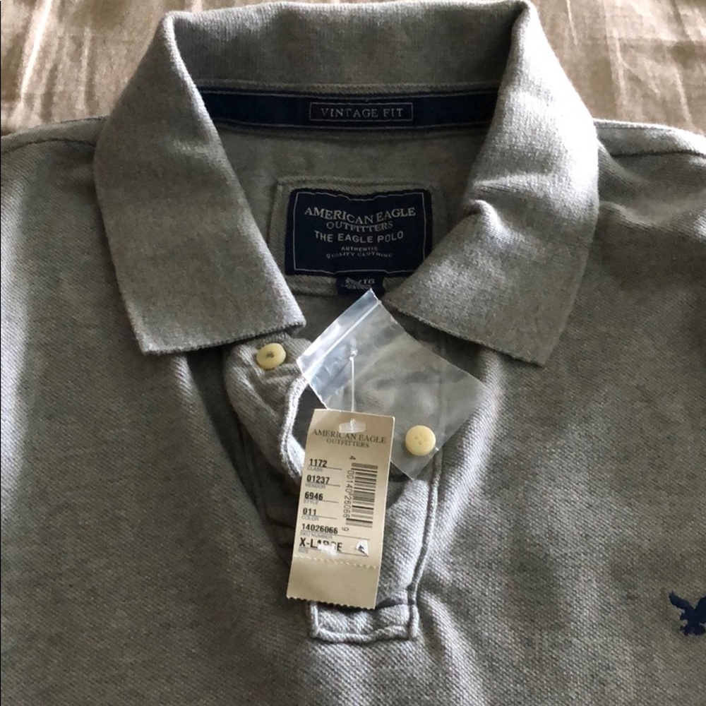 Grey American eagle polo